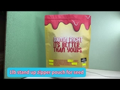 High Barrier 1lb Foil Laminated Stand Up Bag With Zipper Untuk Candy Gum Cookie Food Packaging