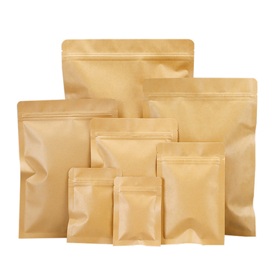 Beli Waterproof Kraft Paper Flat Zipper Bags Disesuaikan Aluminium Foil Dinding online manufacture