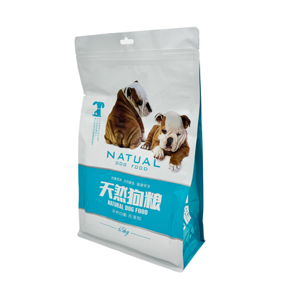 Beli Custom Empty Box Bottom Re-sealable Ziplock 50 Lb Bag of Dry Cat Food dengan Hanging Hole online manufacture