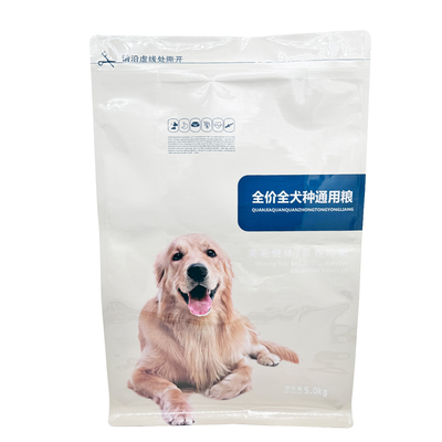 Beli Tas Makanan Anjing Dengan Kotak Datar Bagian Bawah Sisi Gusset Zipper yang Dapat Ditutup Kembali online manufacture