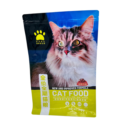 Beli 2.5kg Foil Glossy Linered Square Flat Bottom Dog Food Bag Stand Up For Cat Dog Treats Pengemasan online manufacture