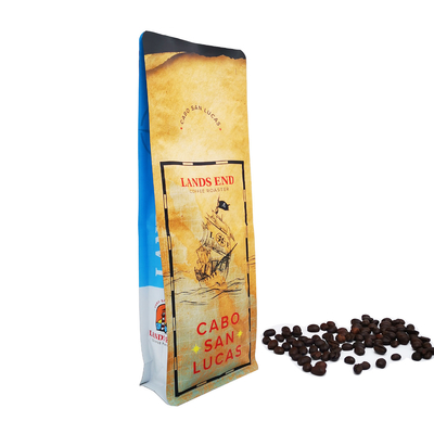 Beli 500 gram 1.1 LB Matte Flat Bottom Bags Bag dengan Tear Off Zipper untuk Kemasan Biji Kopi online manufacture