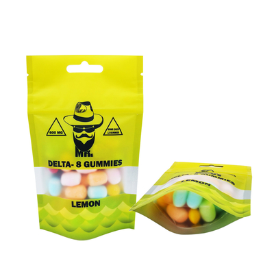 Beli 7g Desain Custom Satu Sisi Foil Lapisan Childproof Ziplock Bag Herbal Bisa Ditutup Lagi Dengan Lubang Gantung Dan Jendela Jelas online manufacture