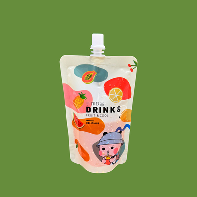 Beli 8 ons Satu Sisi Jelas Berdiri Custom Printed Spout Bags Bag untuk Anak-anak Minuman, Susu, Jus Buah, Kopi, Minuman online manufacture
