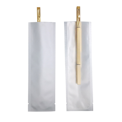 Beli Long Front Matte Clear Back Silver Metal Aluminium Foil Laminated Vacuum Sealable Mylar Pouch Bags dengan Tear Notch online manufacture