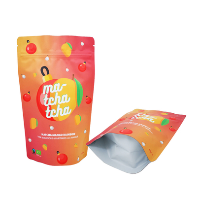 Beli Rainbow Design Elegant Matte Foil Liner Plastik Stand Up Bags Custom Dengan Zip Lock Untuk Matcha Mango Powder online manufacture