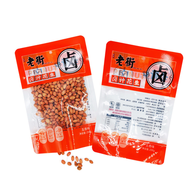 Beli Plastik vakum Custom 3 sisi segel kantong dengan Tear Notch Untuk Kacang-kacangan Makanan ringan kemasan makanan kering online manufacture