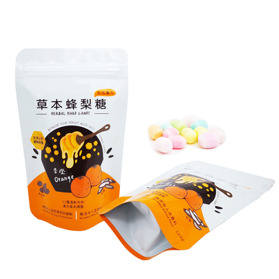 Beli Vivid Glossy Heavy Duty Lightproof Foil Mylar Stand Up Zipper Bags Custom Printed untuk Kemasan Makanan Permen online manufacture