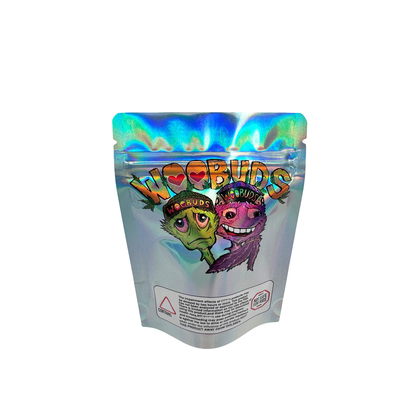 Beli Tas Stand Up Holographic yang bisa ditutup kembali dengan aluminium foil untuk kemasan makanan bunga dan rumput online manufacture