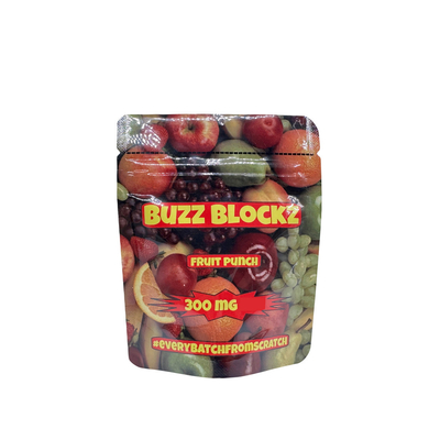 Beli 300mg Custom Design Digital Print Stand Up Bags Zipper Bags untuk Buah Punch Aroma Candy Gummies Packaging online manufacture