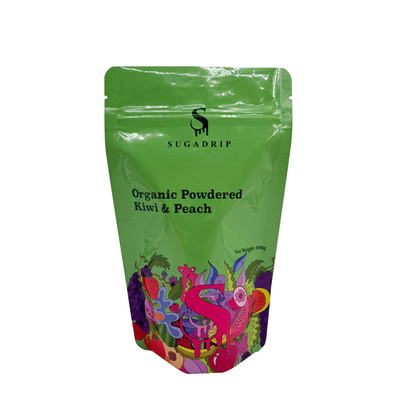 Beli Glossy Green Zipper Sealing Custom Stand Up Bags Untuk Pengemasan Serbuk Buah Organik online manufacture