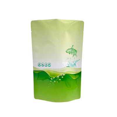 Beli Desain Custom Aluminium Laminated Green Stand Up Bag Dengan Properti High Barrier online manufacture