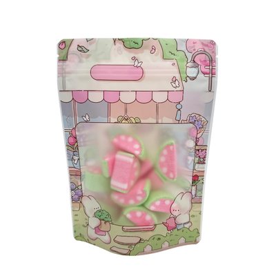 Beli Matte Surface Clear Window Plastic stand up bag dengan ritsleting untuk makanan online manufacture
