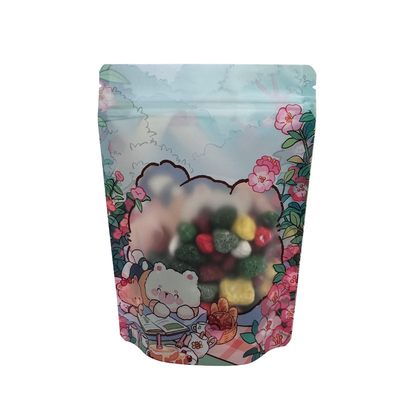 Beli Matte OPP Stand Up Zipper Bags Dengan Bentuk Kepala Beruang Jendela Jelas Untuk Pengemasan Makanan online manufacture