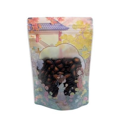 Beli Gaya Klasik Matte Plastik Custom Print Stand Up Bags dengan Jendela Jelas dan Zipper untuk Manis online manufacture