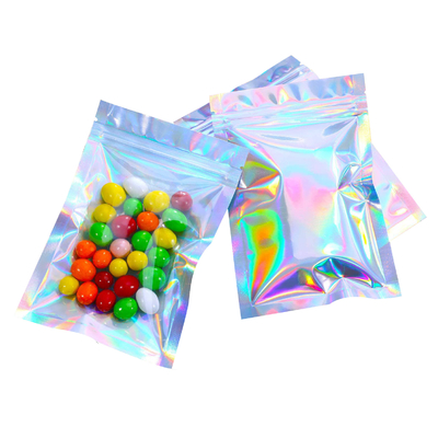 Beli 4*6 Inch Heat Sealing Tear Notch Top Aluminium Foil Holographic Mylar Zipper Bags for Food Perhiasan Makeup Storage online manufacture
