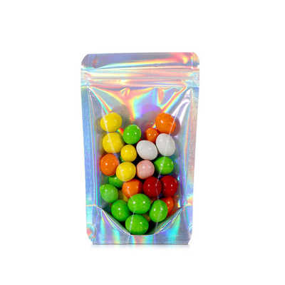 Beli Food Grade Laser Holographic Stand Up Pouch Bags dengan Zipper untuk Permen, Bunga, Rumput, Kacang, Makanan, Aksesoris Kemasan online manufacture