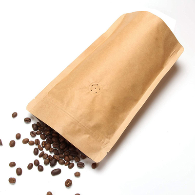 Beli Kraft Paper Laminated Aluminium Foil Stand Up Coffee Bags dengan katup untuk kekeringan yang diperpanjang online manufacture