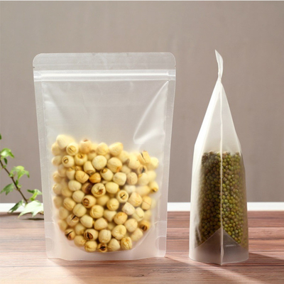 Beli 5.9 x 8.66 Inch Heat Seal Matte Clear Stand Up Bag Bags dengan Ziplock yang dapat ditutup kembali untuk Candy, Cookie Snack Food Packaging online manufacture