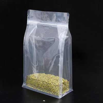 Beli Heavy Duty Transparan Jelas Flat Bottom Stand Up Pouches Tas dengan Ziplock yang dapat ditutup kembali untuk Makanan Makanan ringan Kacang kemasan online manufacture