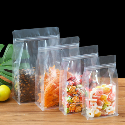 Beli Crystal Clear Heat Seal Square Bottom Bag Bags Untuk Makanan Hewan Peliharaan / Makanan ringan online manufacture