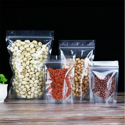 Beli 4x6 Inci Kelembaban-Buktinya Plastik Transparan Jelas Stand Up Kantong Dengan Zipper Untuk Buah Kering, Permen, Cookie Food Packaging online manufacture