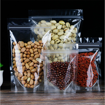 Beli Plastik yang dapat ditutup kembali Kantong berdiri dengan kunci zip dengan cetakan air mata untuk permen, makanan ringan, buah kering, kemasan makanan online manufacture
