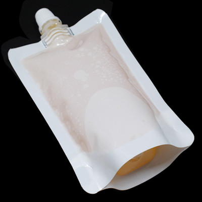 Beli Printing Gravure Disesuaikan Putih Susu Stand Up Spout Pouches Untuk Supermarket Minuman online manufacture