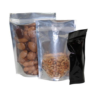 Beli Disesuaikan Blank Front Clear Aluminium Foil Stand Up Pouch Ziplock Bags Untuk Makanan online manufacture