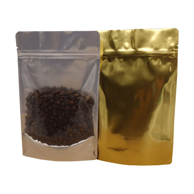Beli Aluminium Foil Backed Reselasable Zipper Stand Up Pouch Heat Sealer Disesuaikan Depan Jelas online manufacture