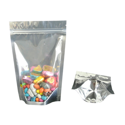Beli Foil Didukung Clear Stand Up Bags / Transparan Stand Up Bag dengan Zipper online manufacture