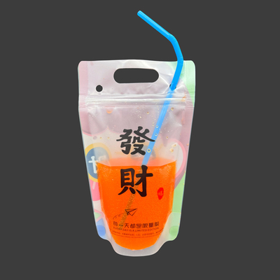 Tas Minuman Pribadi Tas Minuman Dewasa untuk Pesta Musim Panas Tas Minuman Jus dengan Ritsleting dan Jerami