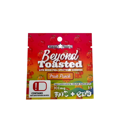 Bagian bawah bercak terbuka berkilau UV cetak foil dilapisi datar 1g Custom Mylar Dengan lubang gantung Untuk biskuit gulma Permen
