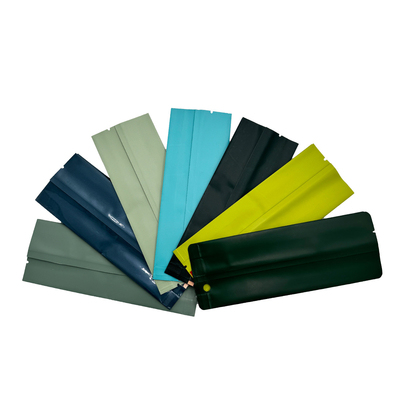 Warna Hijau Air Tight Heat Sealable Side Gusset Bags With Aluminium Foil Liner Untuk Pengemasan Lose Leaf Tea Food