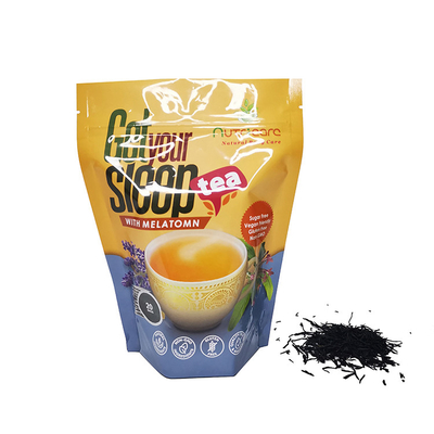 Desain Custom Aluminium Foil Liner Teh Stand Up Bags Kemasan Untuk Daun Teh Lembut Daun Teh Kopi Biji Makanan