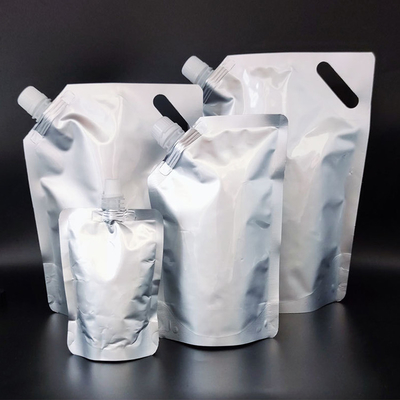 Kantong Stand Up Aluminium Foil Laminated yang tahan cahaya dengan kemasan spout dengan tutup