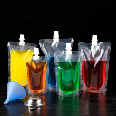 Print Gravure Dekorasi Fleksibel Spouted Kantong Kemasan Dengan Heat Seal Handle
