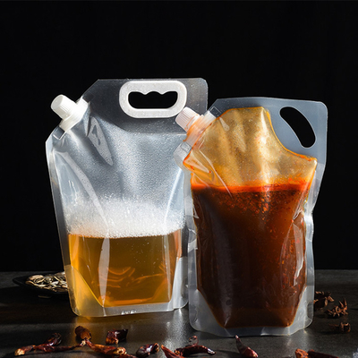 Kebocoran Proof BPA Bebas Minuman Spouted Stand Up Kantong Kantong Dengan Spout Dengan Handle